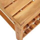 NNEVL Shoe Rack 90x32x46 cm Solid Acacia Wood