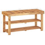 NNEVL Shoe Rack 90x32x46 cm Solid Acacia Wood