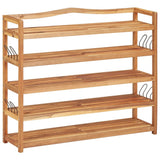 NNEVL 5-Tier Shoe Rack 95x26x80 cm Solid Acacia Wood