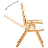 NNEVL Reclining Garden Chairs 2 pcs Brown Solid Acacia Wood