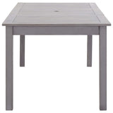 NNEVL 9 Piece Outdoor Dining Set Grey Solid Acacia Wood