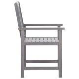 NNEVL 9 Piece Outdoor Dining Set Grey Solid Acacia Wood