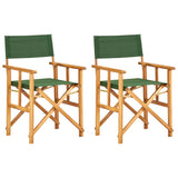 NNEVL Director's Chairs 2 pcs Solid Acacia Wood Green