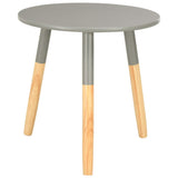 NNEVL Side Tables 2 pcs Grey Solid Pinewood