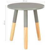 NNEVL Side Tables 2 pcs Grey Solid Pinewood