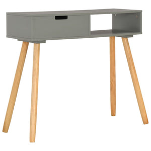 NNEVL Console Table Grey 80x30x72 cm Solid Pinewood