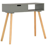 NNEVL Console Table Grey 80x30x72 cm Solid Pinewood