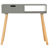 NNEVL Console Table Grey 80x30x72 cm Solid Pinewood