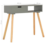 NNEVL Console Table Grey 80x30x72 cm Solid Pinewood