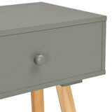 NNEVL Bedside Tables 2 pcs Grey Solid Pinewood