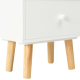 NNEVL Bedside Cabinets 2 pcs White 40x30x50 cm Solid Pinewood