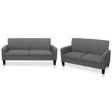 NNEVL 2 Piece Sofa Set Fabric Dark Grey
