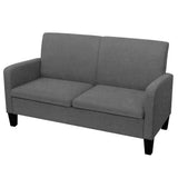 NNEVL 2 Piece Sofa Set Fabric Dark Grey