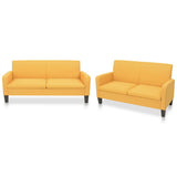 NNEVL 2 Piece Sofa Set Fabric Yellow
