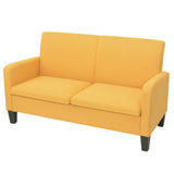 NNEVL 2 Piece Sofa Set Fabric Yellow