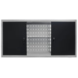NNEVL Wall Mounted Tool Cabinet Industrial Style Metal Grey and Black