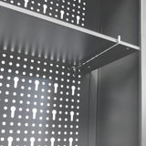 NNEVL Wall Mounted Tool Cabinet Industrial Style Metal Grey and Black