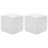 NNEVL Pouffe 2 pcs White 30x30x30 cm Faux Leather