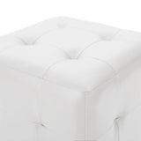 NNEVL Pouffe 2 pcs White 30x30x30 cm Faux Leather