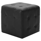 NNEVL Pouffe 2 pcs Black 30x30x30 cm Faux Leather