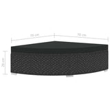 NNEVL 6 Piece Garden Lounge Set with Cushions Poly Rattan Black