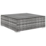 NNEVL 12 Piece Garden Lounge Set with Cushions Poly Rattan Grey