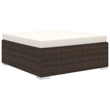 NNEVL 9 Piece Garden Lounge Set with Cushions Poly Rattan Brown