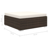 NNEVL 9 Piece Garden Lounge Set with Cushions Poly Rattan Brown