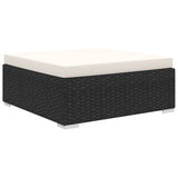 NNEVL 9 Piece Garden Lounge Set with Cushions Poly Rattan Black