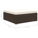 NNEVL 5 Piece Garden Lounge Set with Cushions Poly Rattan Brown