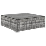 NNEVL 5 Piece Garden Lounge Set with Cushions Poly Rattan Grey