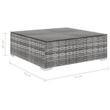 NNEVL 5 Piece Garden Lounge Set with Cushions Poly Rattan Grey