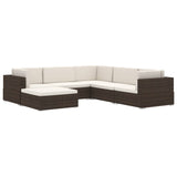 NNEVL Sectional Middle Seat 1 pc with Cushions Poly Rattan Black