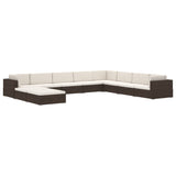 NNEVL Sectional Middle Seat 1 pc with Cushions Poly Rattan Black
