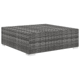 NNEVL Sectional Footrest 1 pc with Cushion Poly Rattan Grey