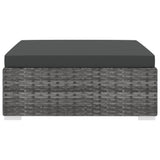 NNEVL Sectional Footrest 1 pc with Cushion Poly Rattan Grey