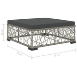 NNEVL 6 Piece Garden Lounge Set with Cushions Poly Rattan Grey