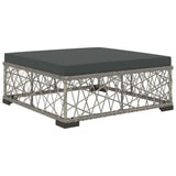 NNEVL 8 Piece Garden Lounge Set with Cushions Poly Rattan Grey
