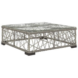 NNEVL 6 Piece Garden Lounge Set with Cushions Poly Rattan Grey
