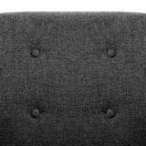 NNEVL Dining Chairs 4 pcs Dark Grey Fabric and Solid Oak Wood