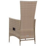 NNEVL Outdoor Chairs 2 pcs with Cushions Poly Rattan Beige