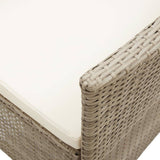 NNEVL Outdoor Chairs 2 pcs with Cushions Poly Rattan Beige