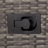 NNEVL Outdoor Chairs 2 pcs with Cushions Poly Rattan Grey