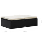 NNEVL 2 Piece Garden Lounge Set with Cushions Poly Rattan Black