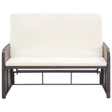 NNEVL 2 Piece Garden Lounge Set with Cushions Poly Rattan Brown