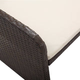 NNEVL 2 Piece Garden Lounge Set with Cushions Poly Rattan Brown