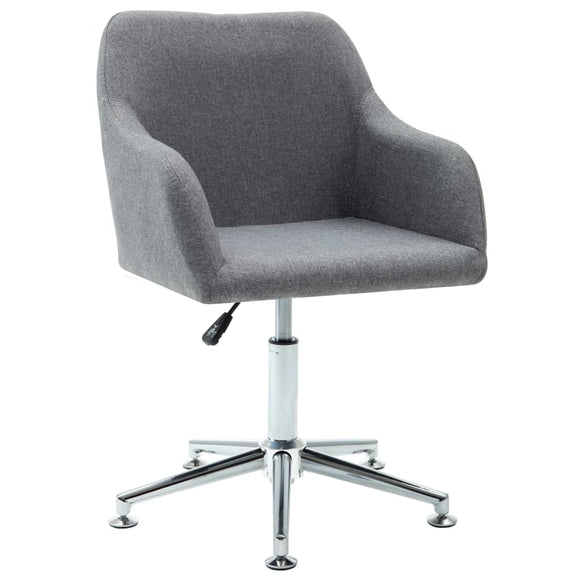 NNEVL Swivel Office Chair Light Grey Fabric
