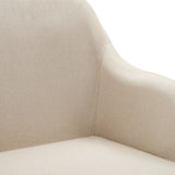 NNEVL Swivel Office Chair Cream Fabric