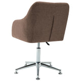 NNEVL Swivel Office Chair Brown Fabric
