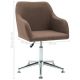 NNEVL Swivel Office Chair Brown Fabric